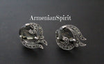 Earrings silver 925 brown topaz Armenian Spirit