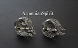 Earrings silver 925 brown topaz Armenian Spirit