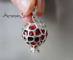 Pomegranate Pendant zircons Silver 925 Persephone