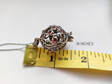 Pomegranate pendant Sterling silver 925 jewelry Persephone