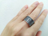 Men Ring cross Prayer Sterling Silver 925