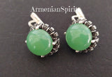 Silver 925 Earrings Ring jewelry jade