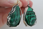 drop shape gemstone malachite one of a kind jewelry