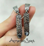 Kokopelli Earrings ring Silver 925 Armenian Spirit