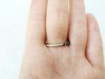 White pearl wedding ring adjustable Silver 925 Lilly valley NEW