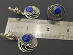 Sterling silver 925 lapis lazuli Earrings Ring