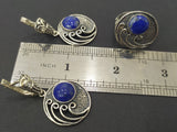 Sterling silver 925 lapis lazuli Earrings Ring