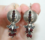 Silver 925 Pomegranate earring ring pendant chain Garnet