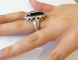 Ring marcasite silver 925 onyx