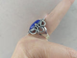 Silver 925 Earrings Ring lapis lazuli