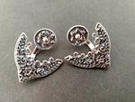 Earrings stud 2 in one Sterling silver 925