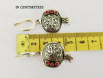 Pomegranate earrings silver 925 garnet red