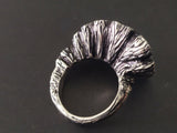 Ring Silver 925 Shell white pearl Black