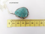 Turqoise pendant floral Sterling Silver 925 Handmade