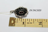 Pendant Poppy Sterling silver 925 garnet