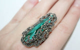 Ring Earrings Sterling silver 925 Women jewelry Marcasite NEW