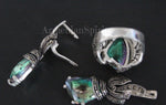 Earrings silver 925 Marcasite topaz