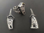 House earrings Silver 925 hooks Armenian Spirit