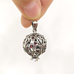 Pomegranate pendant Sterling silver 925 jewelry Persephone