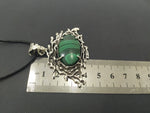 buy very large charm silver 925 with gemstone natural malachite 