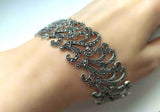 Wide bracelet sterling silver 925