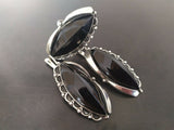 Ring adjustable silver 925 jewelry Black onyx