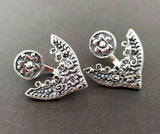 Earrings stud 2 in one Sterling silver 925