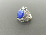 Silver 925 Earrings Ring lapis lazuli