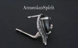 Earrings silver 925 brown topaz Armenian Spirit