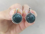 Silver 925 Earrings Ring jewelry agate