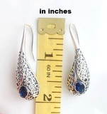 Earrings Sterling silver 925 blue topaz