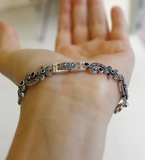 bracelet woman flowers silver