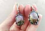 Earrings Ring landscape agate Silver 925