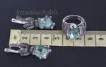 Earrings silver 925 Marcasite topaz