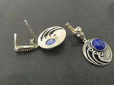 Sterling silver 925 lapis lazuli Earrings Ring