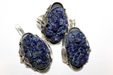 Jewelry Earrings Ring silver 925 lapis lazuli