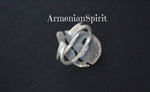 Earrings long silver 925 green Armenian Spirit