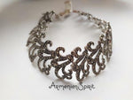 Wide bracelet sterling silver 925