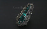 Ring Earrings Sterling silver 925 Women jewelry Marcasite NEW