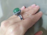 Silver 925 Earrings Ring jewelry jade