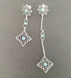 Stud earrings silver 925 turquoise