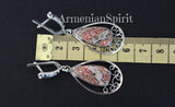 Earrings silver 925 Leopard jasper Armenian Spirit