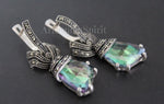 Earrings silver 925 Marcasite topaz