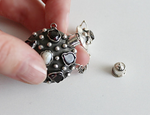 Perfume bottle Pendant Silver 925 garnet pearl