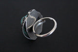 Ring adjustable Silver 925 blue turquoise