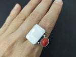 Earrings Ring silver 925 coral sadaf Armenian Spirit