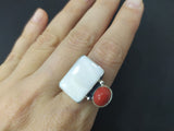 Earrings Ring silver 925 coral sadaf Armenian Spirit