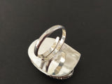 Ring Sterling Silver 925 moss agate