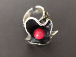 Ring flower Silver 925 coral