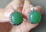 Silver 925 Earrings Ring jewelry jade